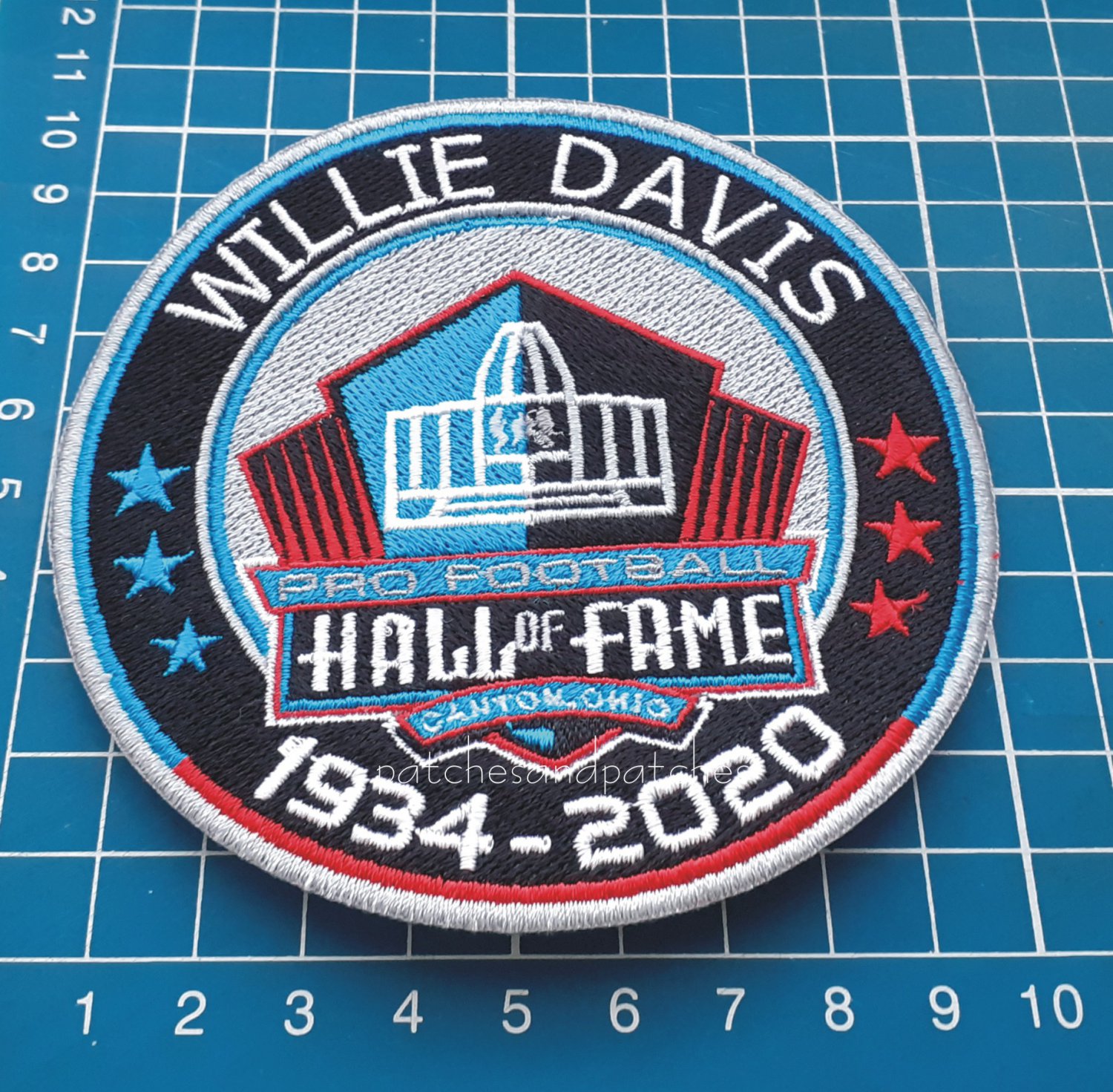 Green Packers Willie Davies Hall of Fame 1934-2020 Memorial Logo Patch NFL