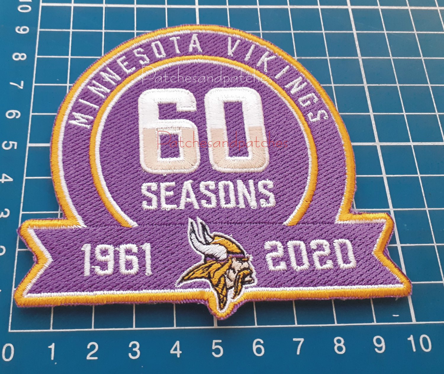 Minnesota Vikings 60th Anniversary Logo Patch NFL Football Superbowl USA Sports