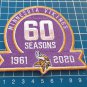 Minnesota Vikings 60th Anniversary Logo Patch NFL Football Superbowl USA Sports