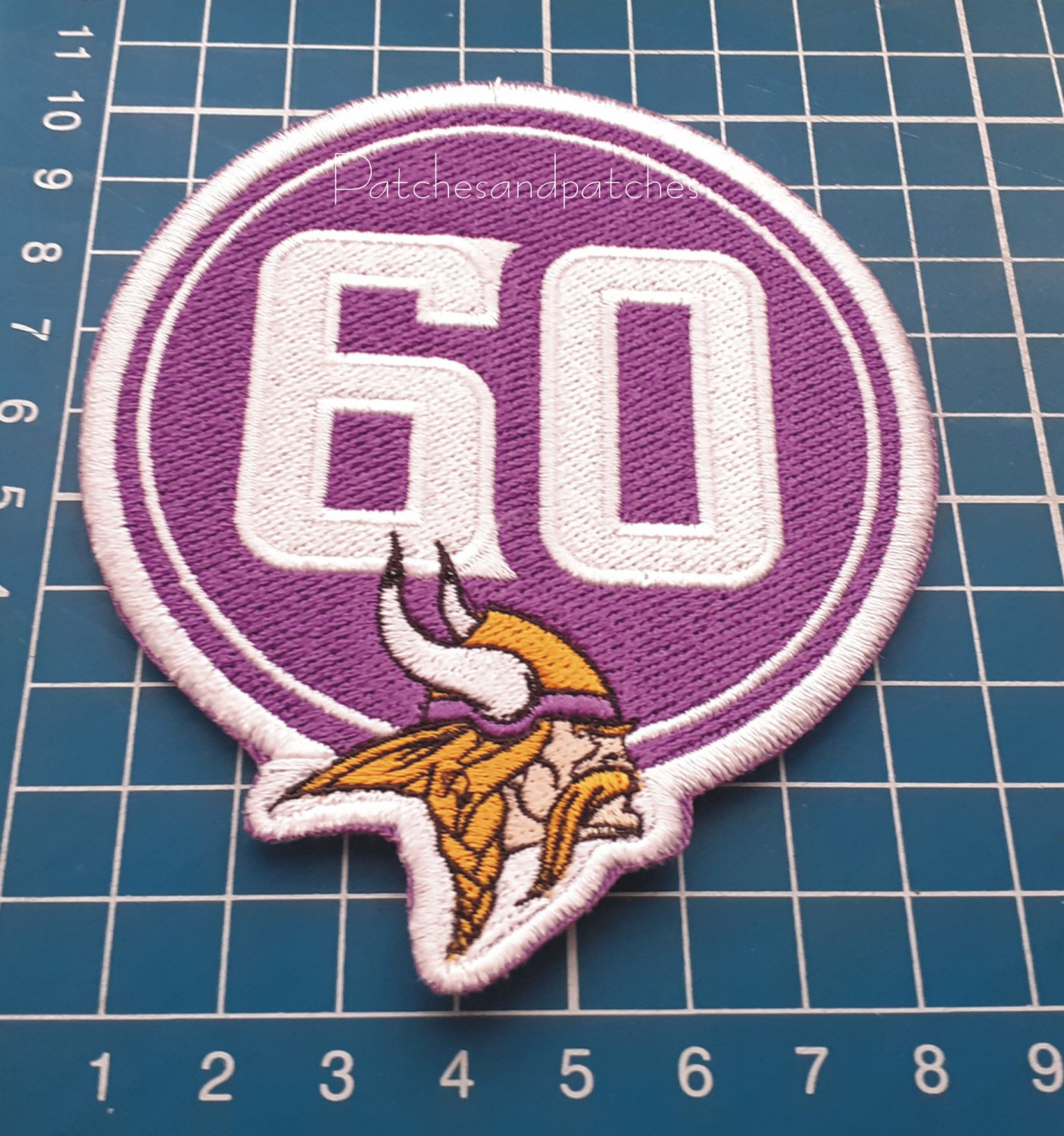 Minnesota Vikings 60th Anniversary Logo Patch NFL Football Superbowl USA Sports