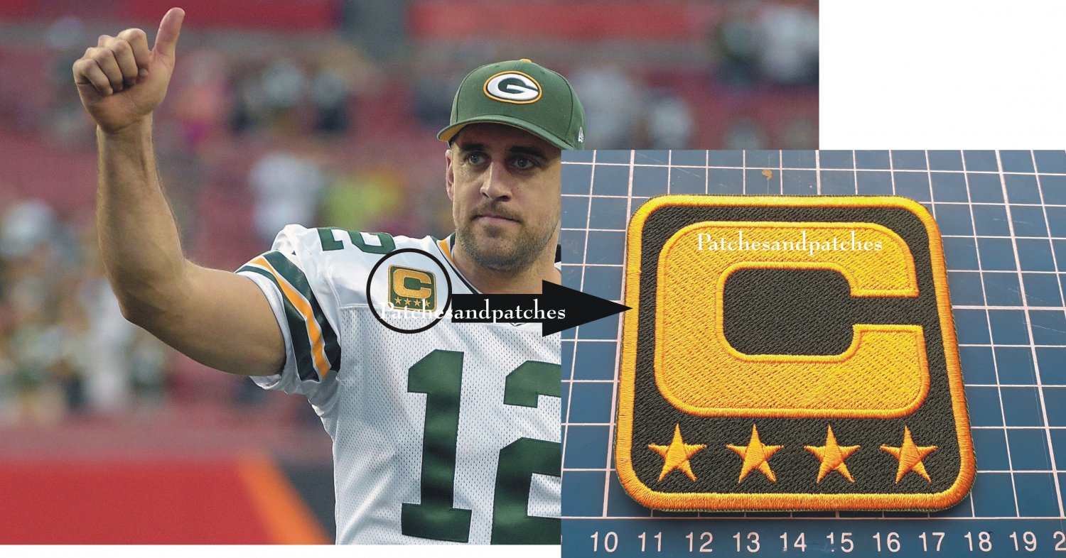 2020 Seasons Green Bay Packers Captain C Patch NFL Football USA Sports Superbowl