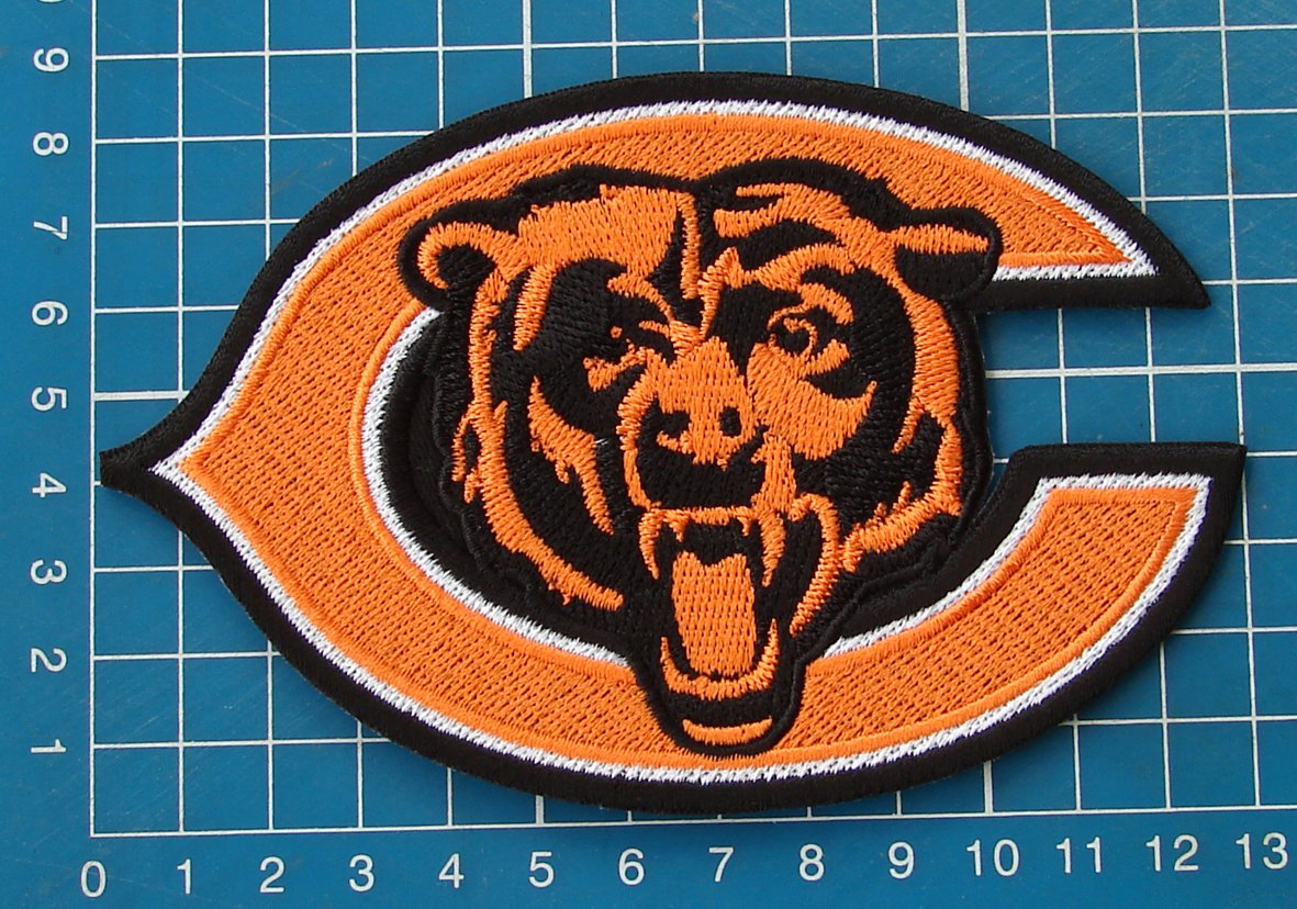 CHICAGO BEARS NFL FOOTBALL 5" JERSEY PATCH LOGO BEARS IN C EMBRO