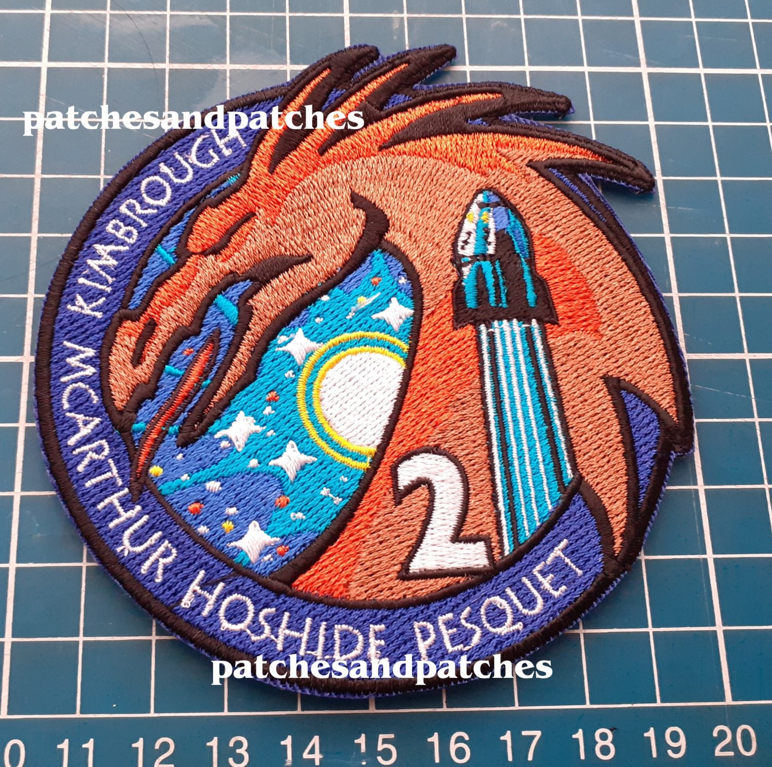 SpaceX NASA Crew-2 Crew Dragon Human Space Flights ISS Logo Patch Emblem sew on