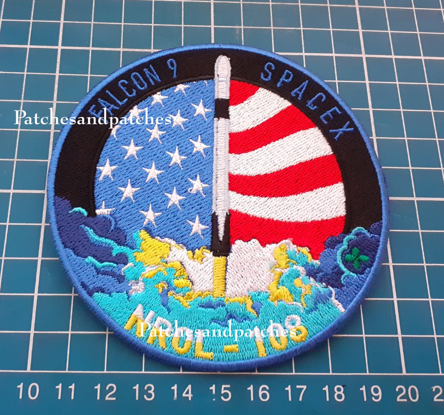SpaceX Falcon 9 NROL-108 Program Mission Logo Patch NASA Astronauts Space Shuttle Travel Mission