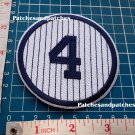 Lou Gehrig No.4 Memorial Logo Patch MLB Baseball USA Sports Emblem Jersey sew on