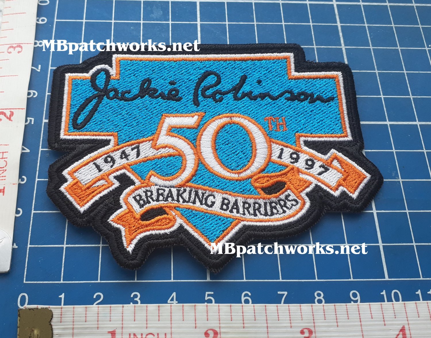 Jackie Robinson 50th Anniversary Logo Patch MLB Baseball Miami Marlins Florida
