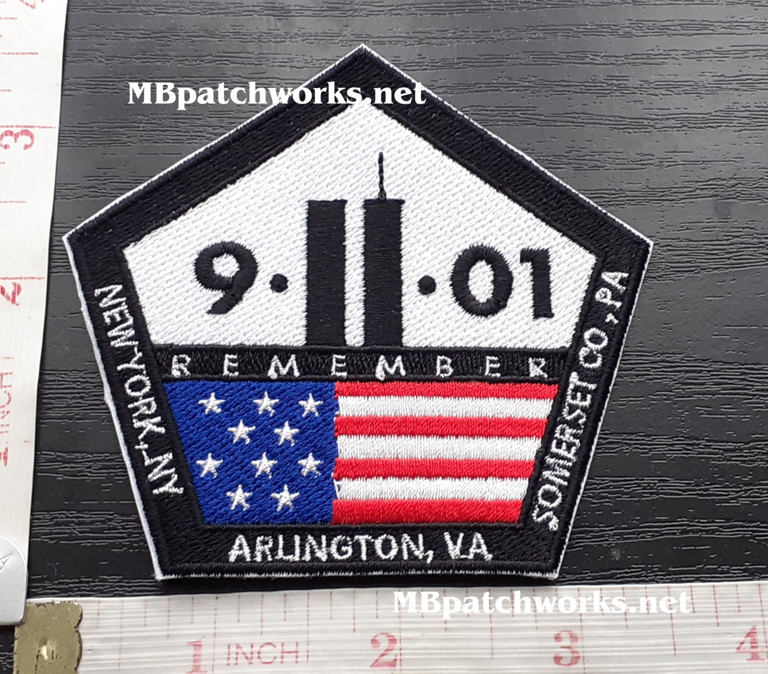 9/11 Remember Twin Towers, 9.11, 9/11/2001 Logo Patch Pentagon USA ...
