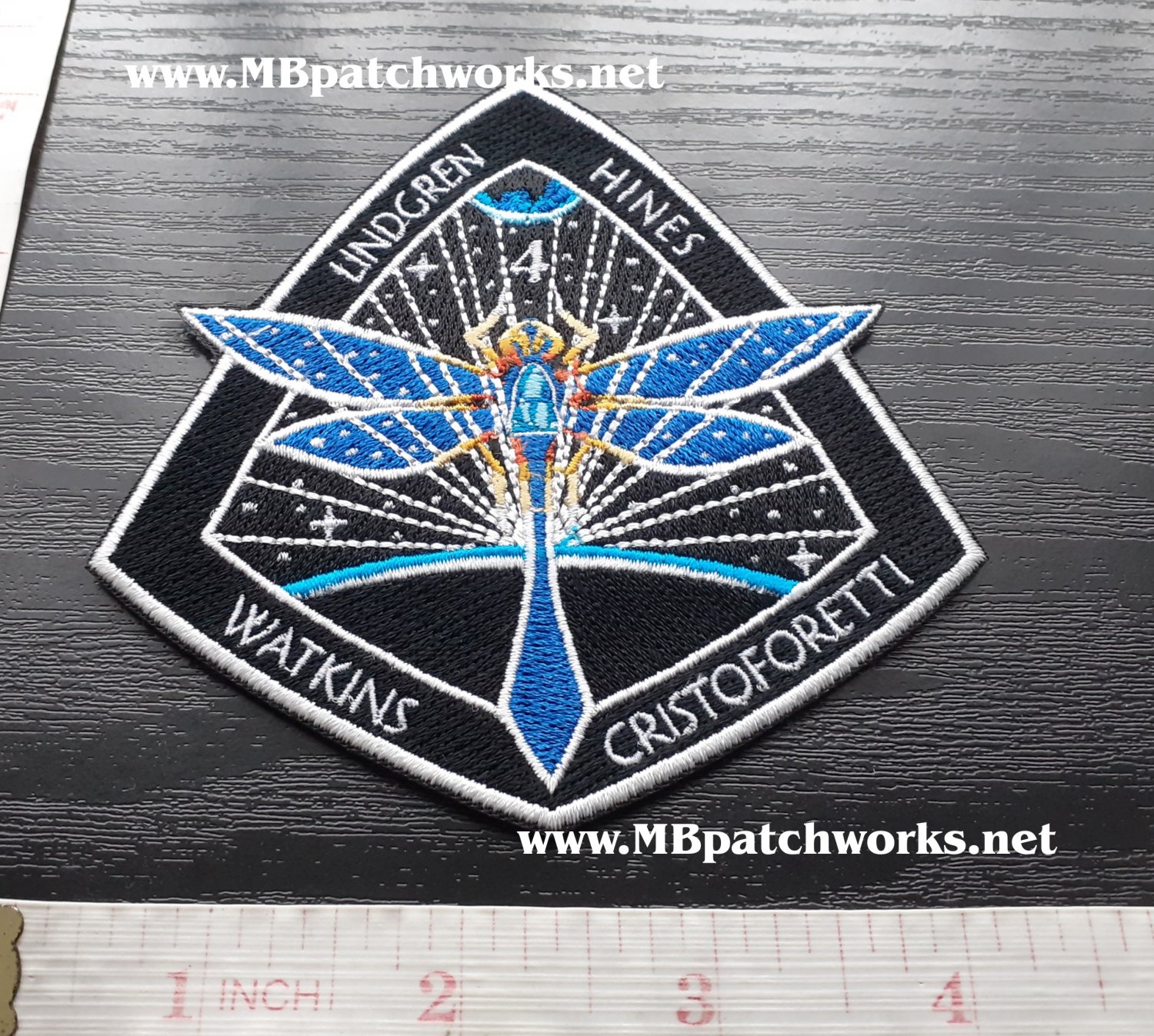 NASA Crew 4 Watkins Lindgren Hines Cristoforetti Logo Patch Emblem Jersey Space Missions Program