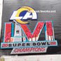 2022 Superbowl LVI 56th Los Angeles Rams Championships Champions Logo Patch NFL Football