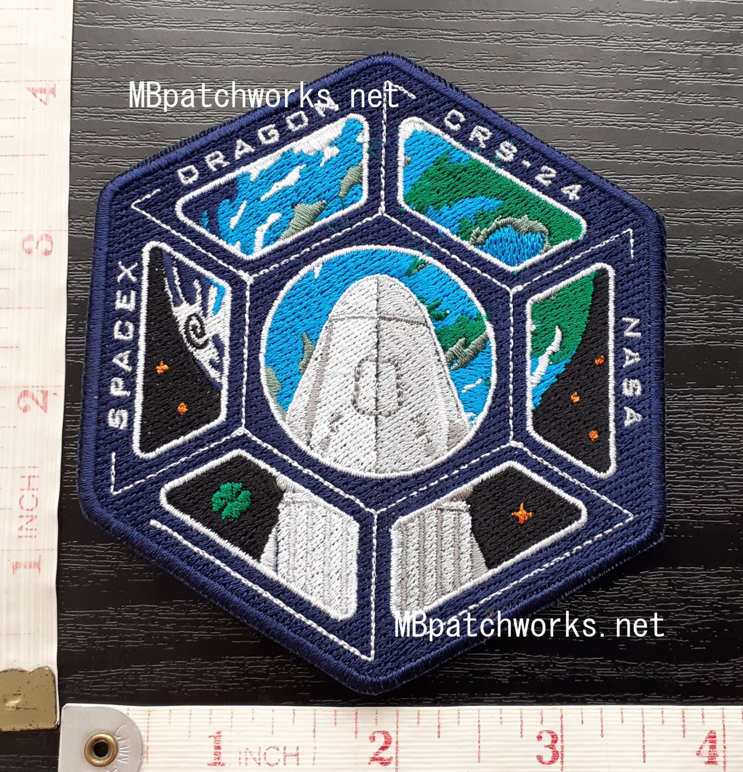 SpaceX NASA CRS-24 SpX-24  Patch Commercial Resupply Service mission Space Travel Missions sew on