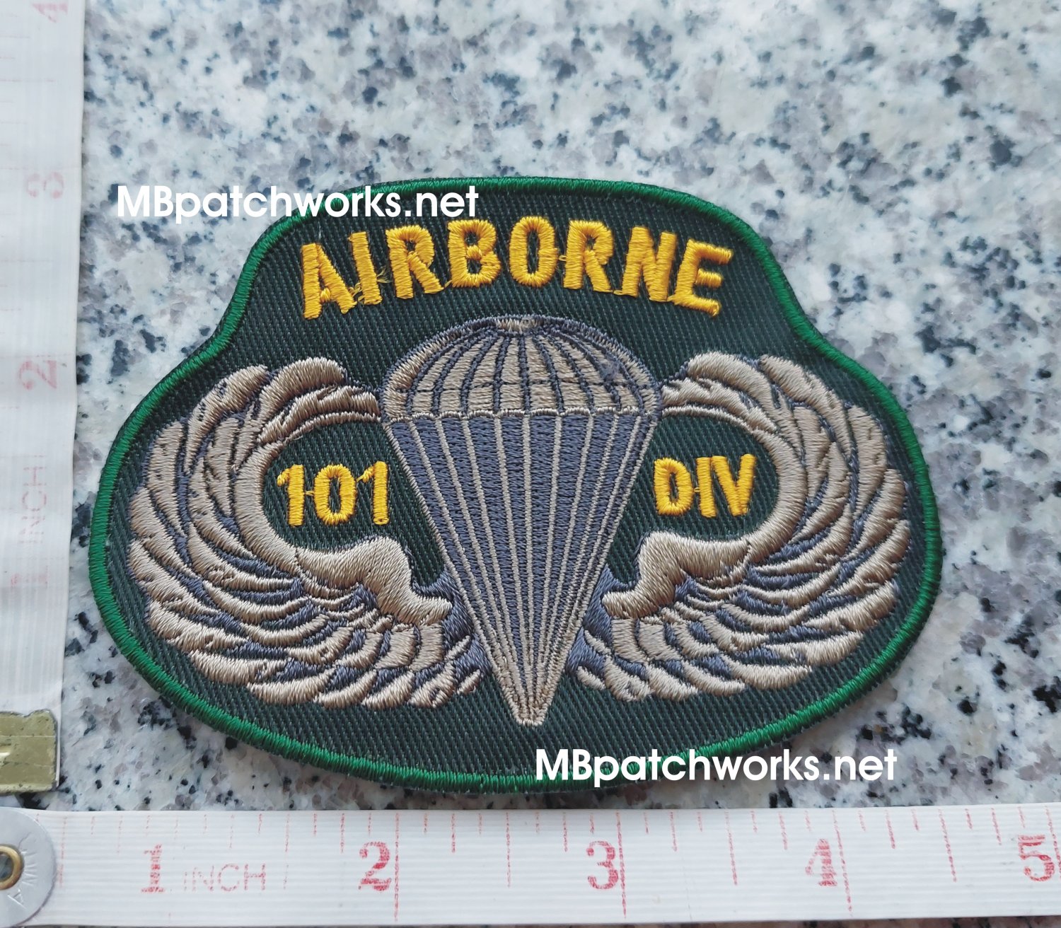 US Army Airborne 101st Div logo patch Screaming Eagle Parachute