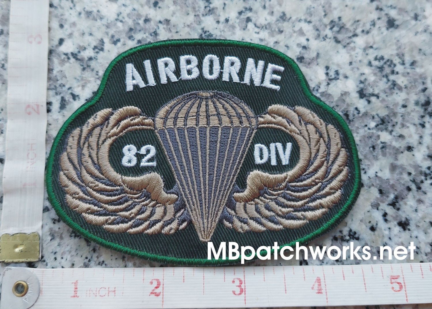 US Army Airborne 82nd Div logo patch Screaming Eagle Parachute Jersey