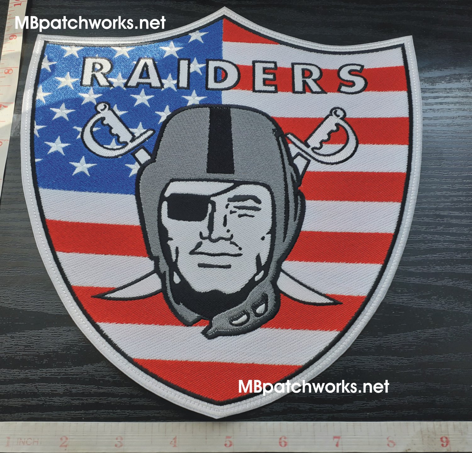 Oakland Raiders Team Logo 10" Patch NFL Football USA Sports Superbowl sew on