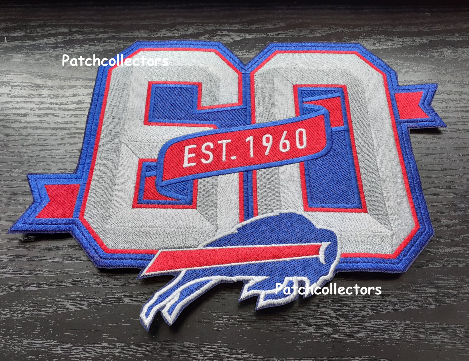 Buffalo Bills 60th Anniversary Logo Patch Huge 10"(25cm) NFL Football USA Sports Superbowl