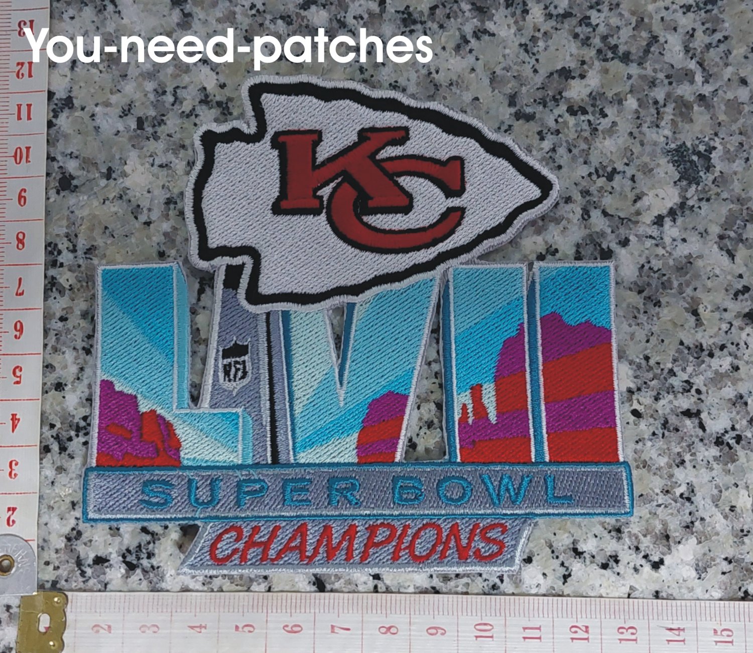 2023 Superbowl LVII 57th Kansas City Championships Champions Logo Patch NFL