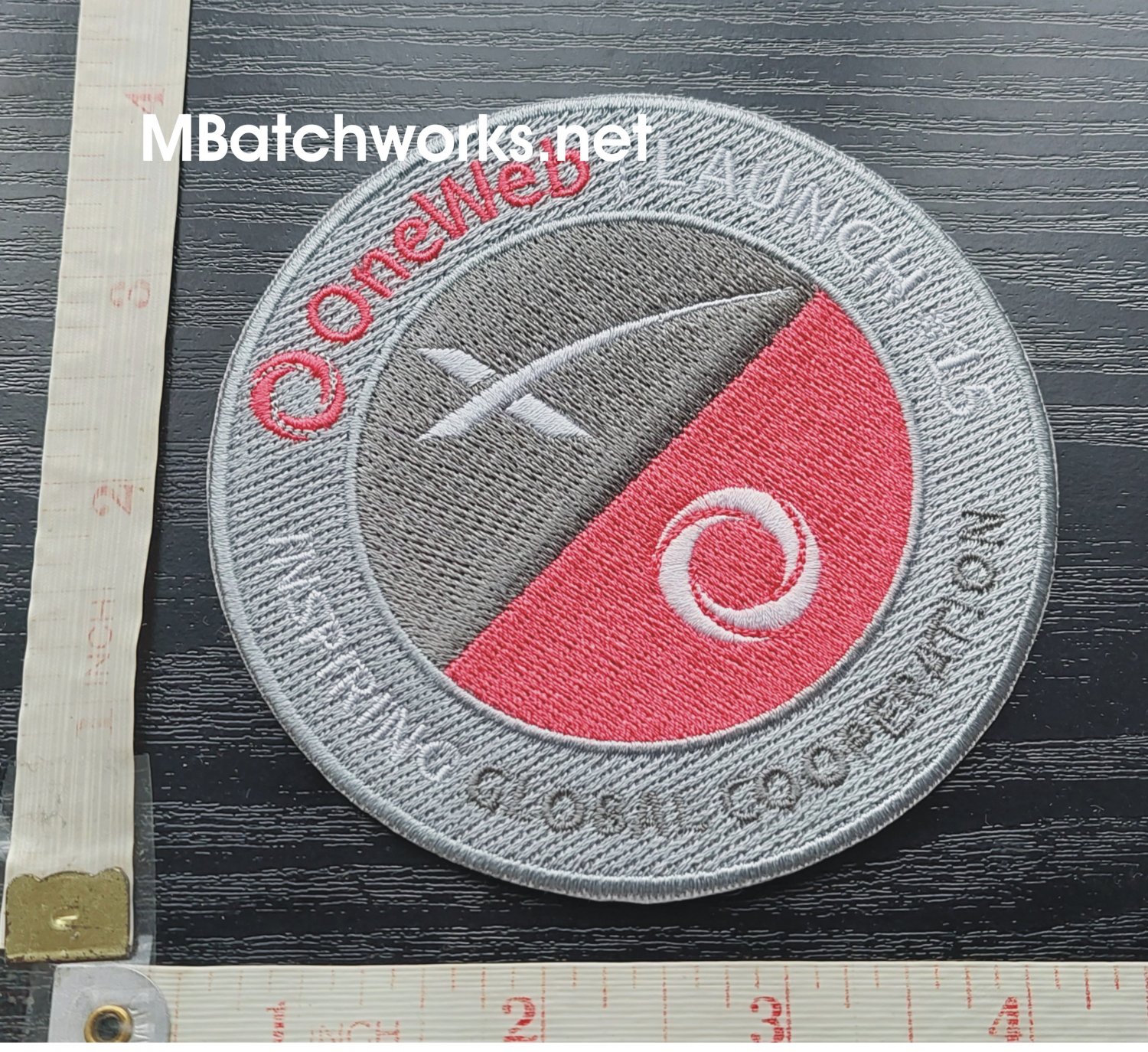 NASA SpaceX OneWeb Launch 15 Inspiring Global Cooperation logo patch sew on