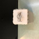 925 Sterling Silver Ladies White CZ Heart Ring