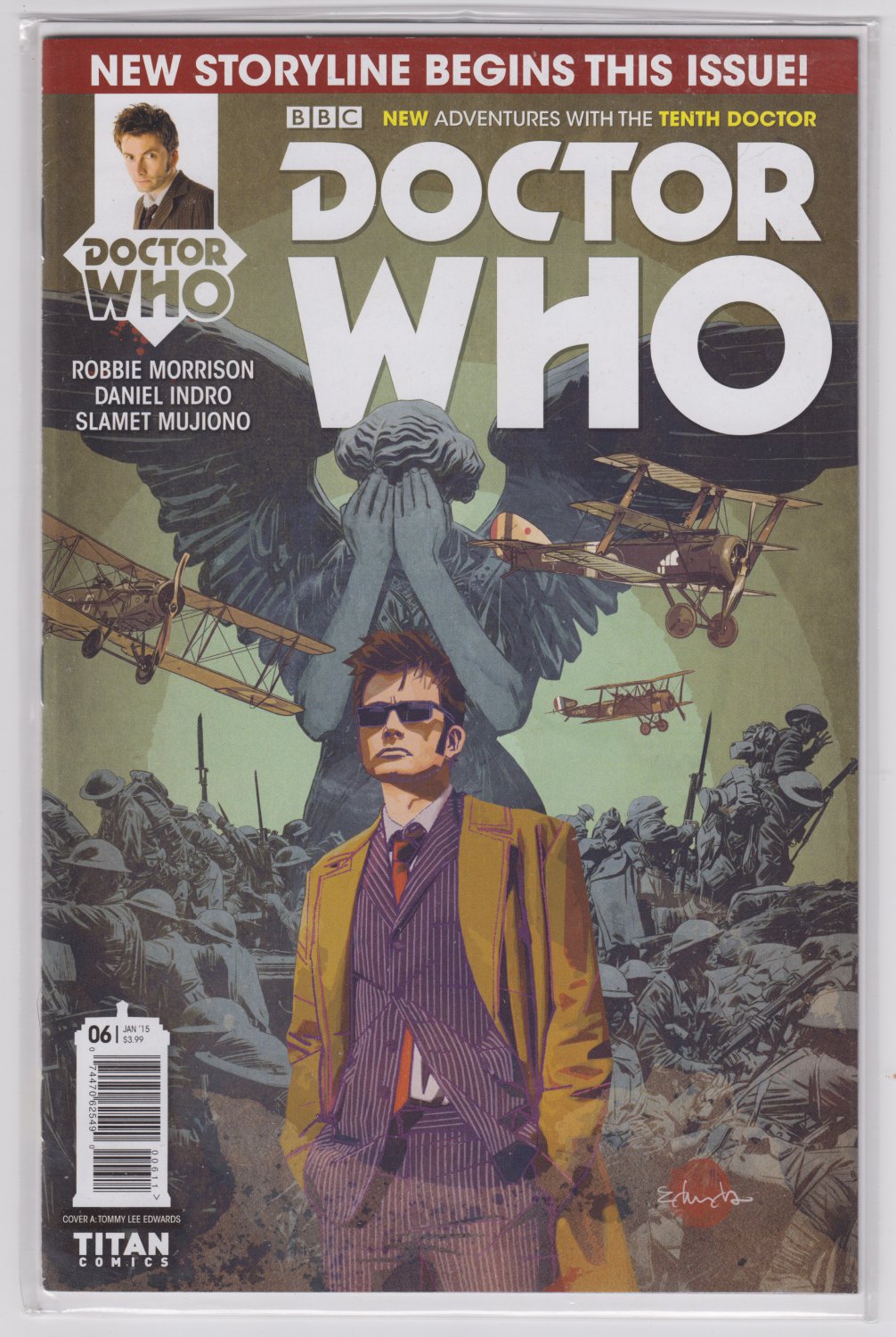 Title: DOCTOR WHO: THE TENTH DOCTOR 6 Titan comics 2015 Tommy Lee Edwards cover