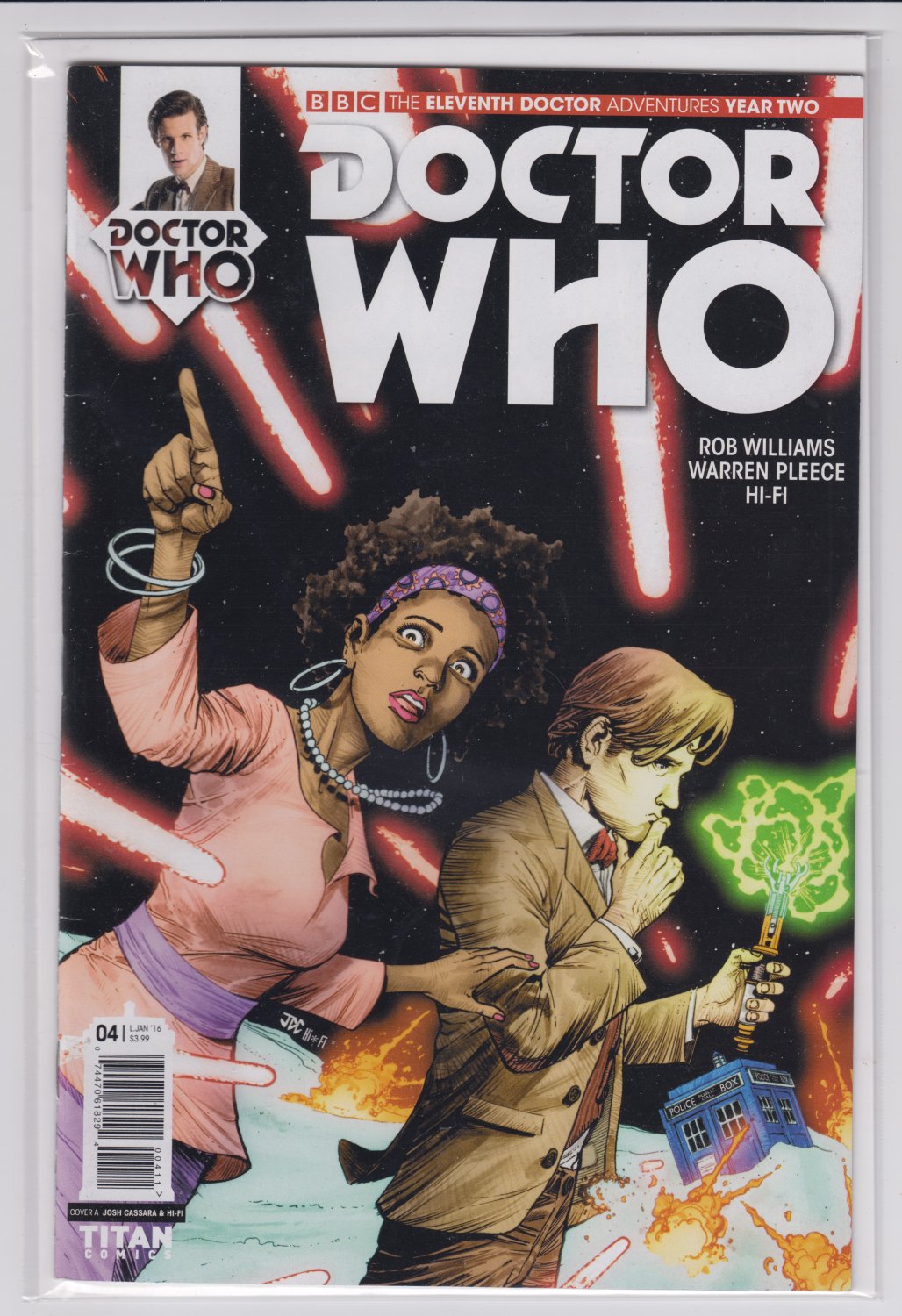 DOCTOR WHO: THE ELEVENTH DOCTOR YEAR TWO 4 Titan comics 2017 Joshua Cassara & Luis Guerrero   cover