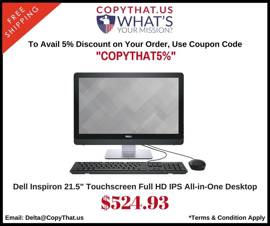 Dell Inspiron 21.5" Touchscreen Full HD IPS All-in-One Desktop