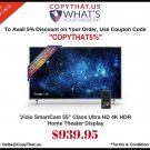 Vizio SmartCast 55” Class Ultra HD 4K HDR Home Theater Display