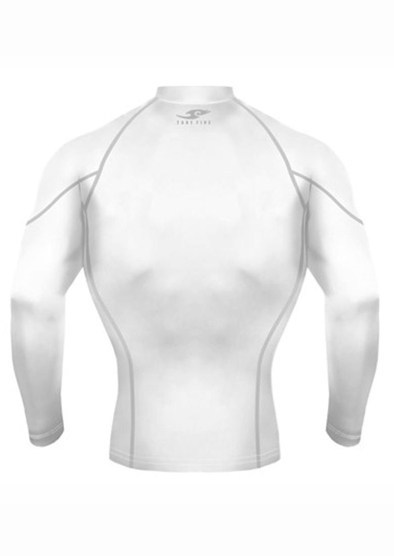 Take Five Mens Skin Tight Compression Base Layer Running Shirt S~2xl White 009