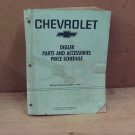 Used 1990 Chevrolet Dealer Parts & Accessories Price Schedule