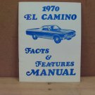 1970 El Camino Facts And Features Book MP247