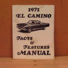 1971 El Camino Facts And Features Book MP248