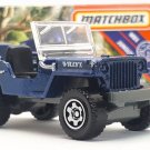 2020 Matchbox #68 Jeep Willys in Blue Mint on Card GKL05