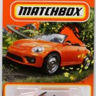 2022 Matchbox #14 2019 VW Beetle Convertible in Orange Mint on Card HFP37