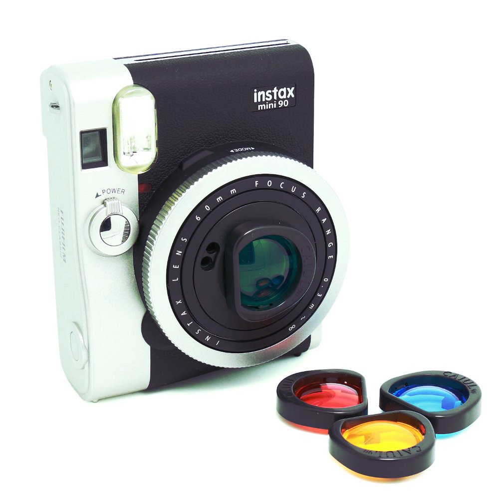 Fujifilm Instax Mini 90 Camera 4 Color Filters Lens Polaroid Accessories