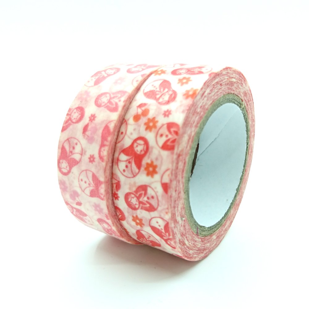2 Rolls Paper Masking Tape Russian Matryoshka Doll Decoration Stationery