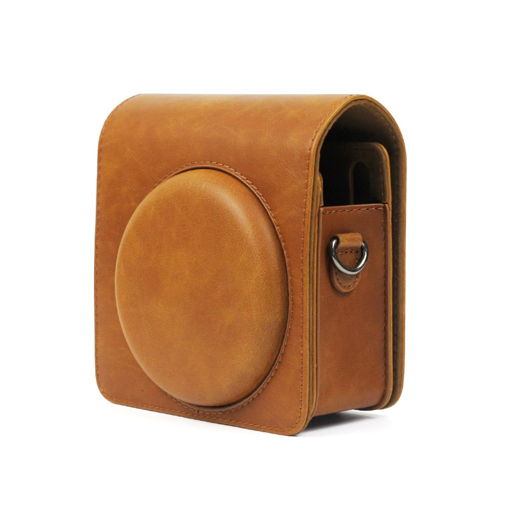 Brown Leather Camera Bag for Fujifilm Instax Square SQ6 Cameras