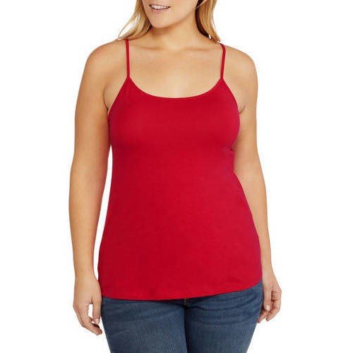 New, Faded Glory, Women's Plus Cami, Color: Classic Red, Size 2-X