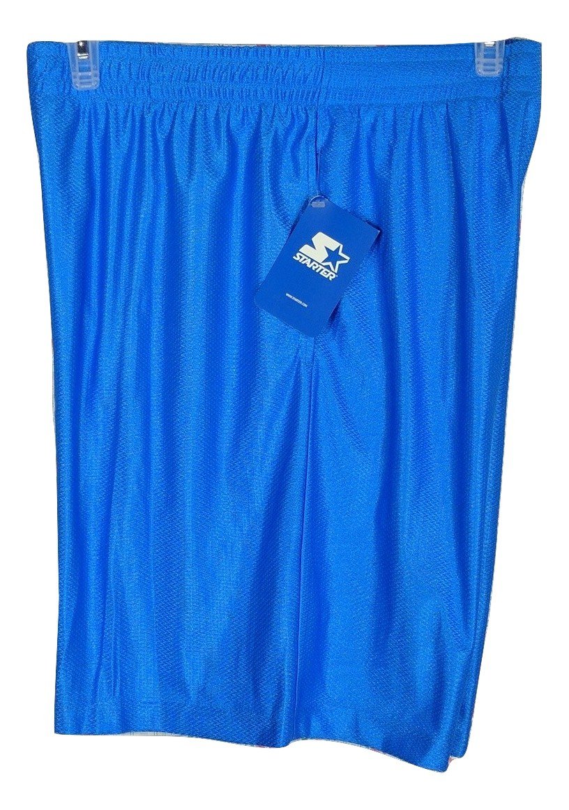 New, Men's Starter Dazzle Short, Color Blue, Size Small