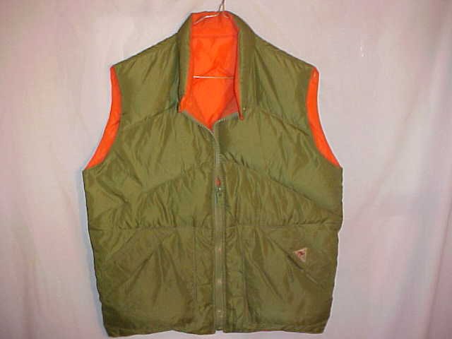 Camel Down Filled Menes nylon shell Reversible Vest