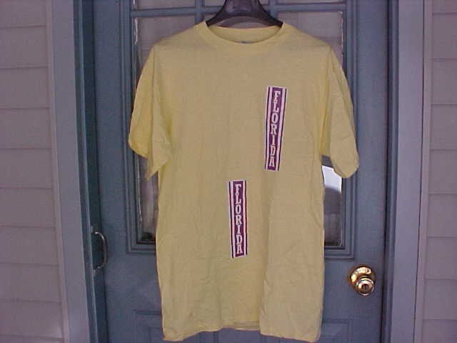 Florida Yellow Tee Shirt Men's Large