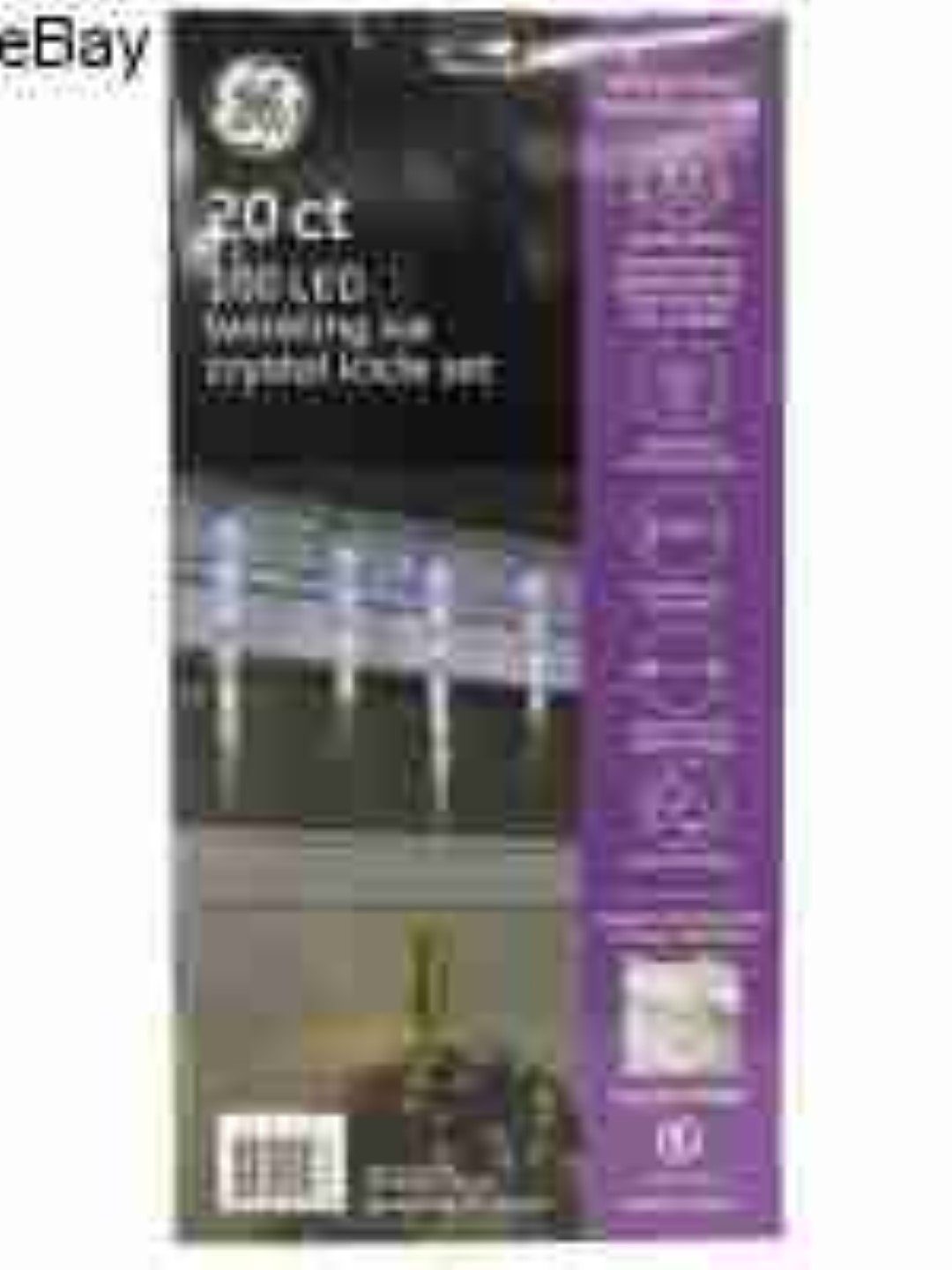 GE 100 LED Twinkling Ice Crystal Icicle Set 20 Ct