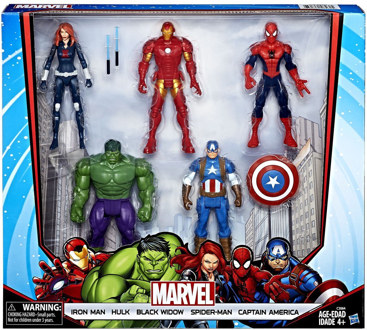 Marvel Avengers Iron Man Hulk Black Widow Spider Man And Captain