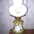 Vintage Brass & Glass Table Lamp