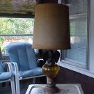 Table Lamp brass like base with Eagle