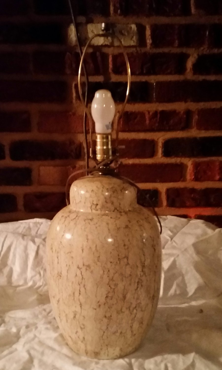 Tan/Brown Ceramic Table Lamp
