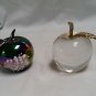 Vintage Glass paperweight set of 2