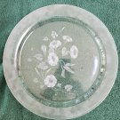 Vintage Avon 24% Full Lead Crystal Frosted Edges Hummingbird and Flowers Themed Plate
