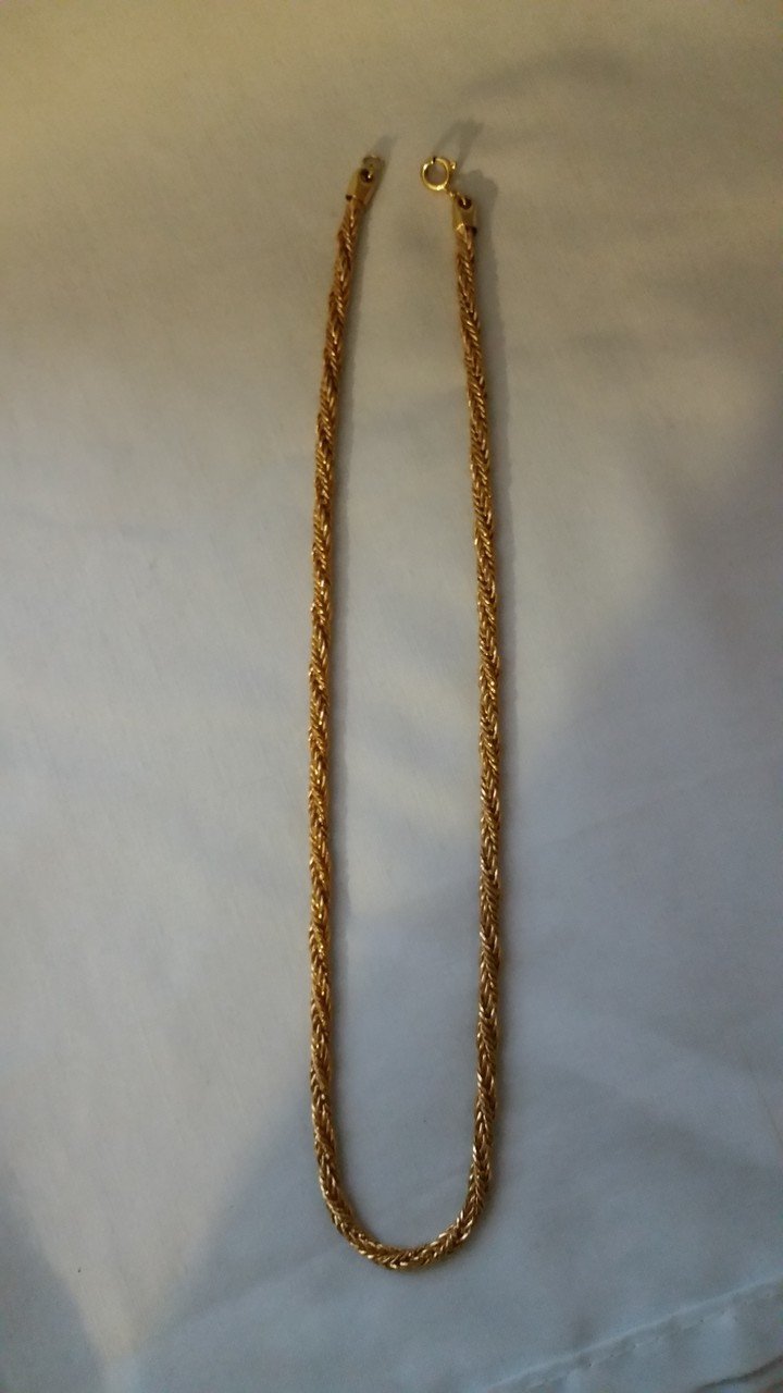 Vintage Jewelry Ladies Necklace antique gold finish