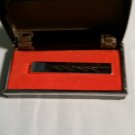 Vintage Chrome Tie Clasp  with a storage box
