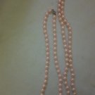 Vintage 2 pc set of light pink Pearl like Necklace