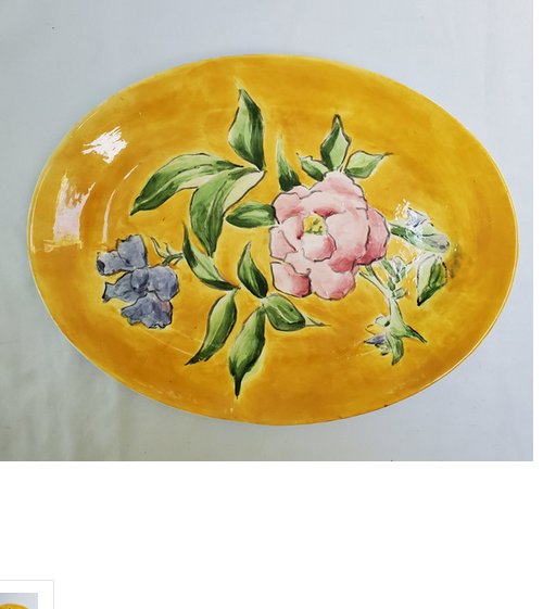 Vintage Italian Porcelain Decorated Tray