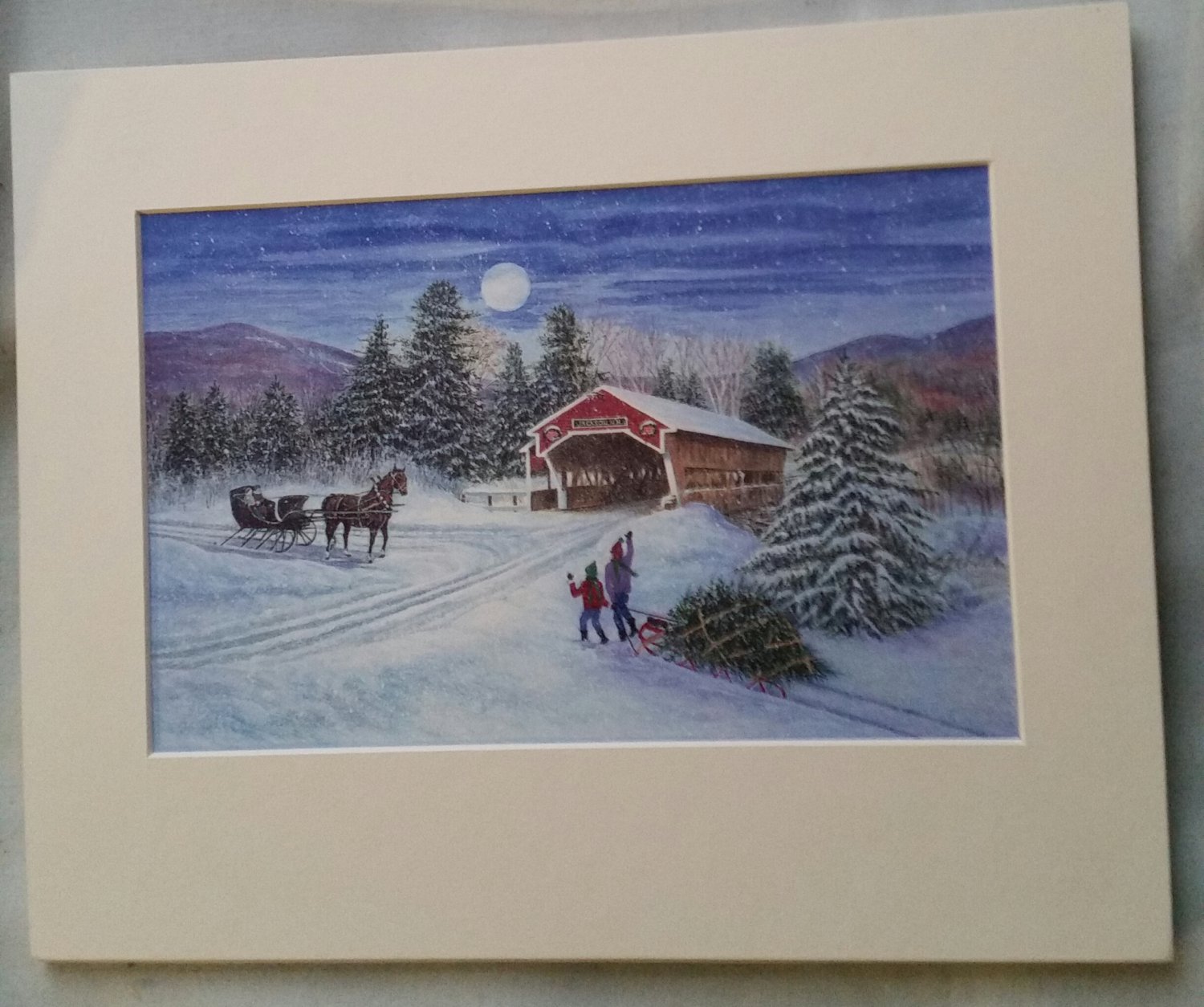 Bring Home The Tree Print 1977 by Marty Soge Gilman